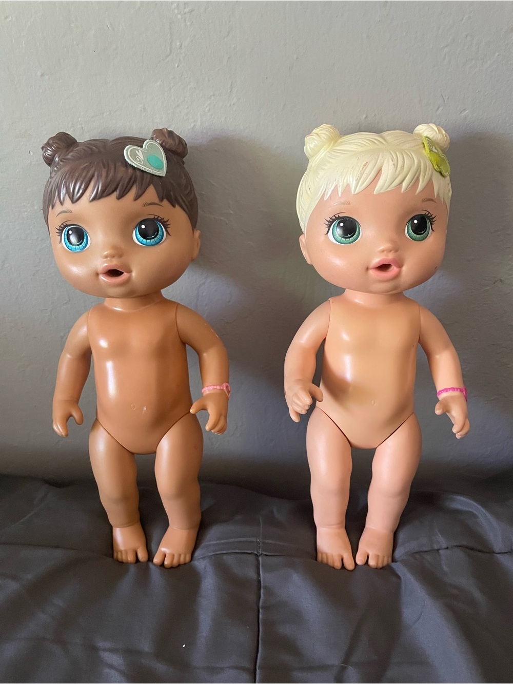 Hasbro Duo Baby Dolls - Brown and Blonde with Blue-Green Eyes